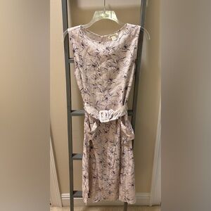 Monteau Floral Linen Midi Dress